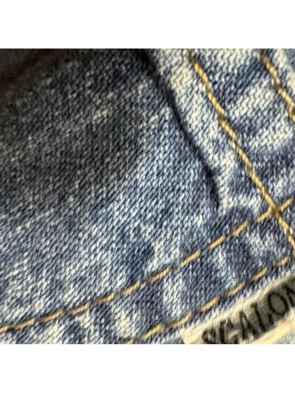 Scalon Vintage Wide Leg Jeans Mens 40 Blue Denim Bleached Side Stripe Brazil Y2K